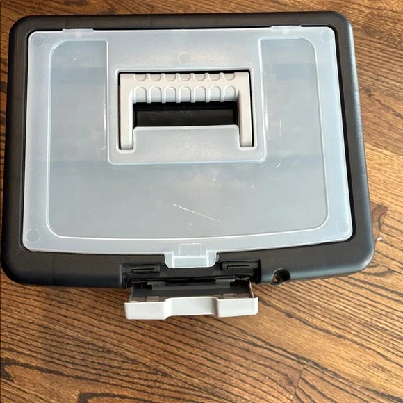 Storex Portable File Box with Top Organizer - Picture 4 of 8